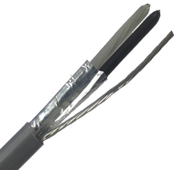 Belden Equiv. 8451 1 Pair 22 AWG Grey LSZH 100M Drum