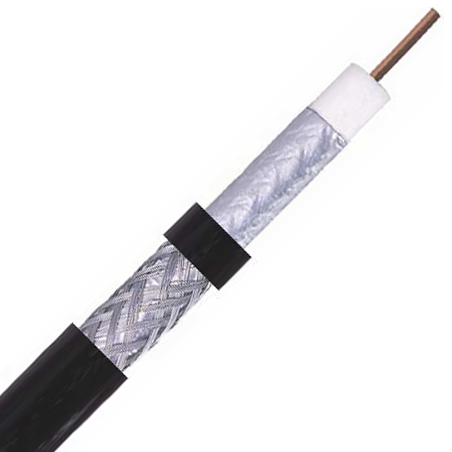 RG6 Satellite Coaxial Black 100M Drum