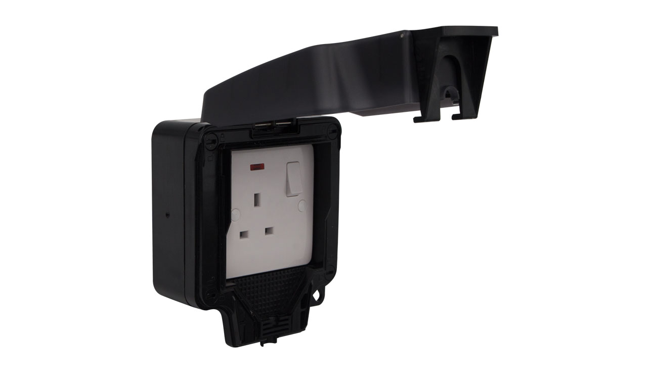 Vimark VWP1207DPN 1G Outdoor Switched Socket